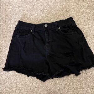Black jean shorts